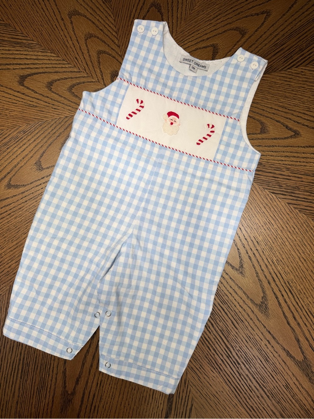 Sweet Dreams Christmas Gingham Longall 9M
